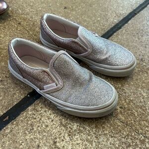 Pink Glitter Sparkle Slip On Vans